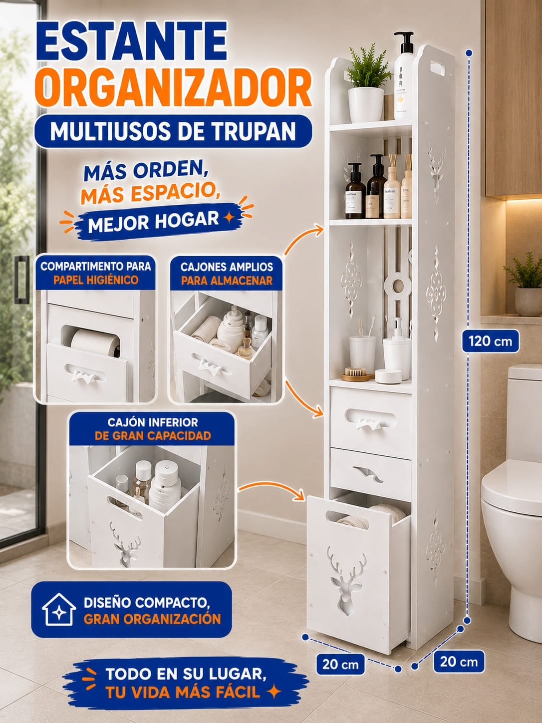 MUEBLE ORGANIZADOR PARA BAÑO